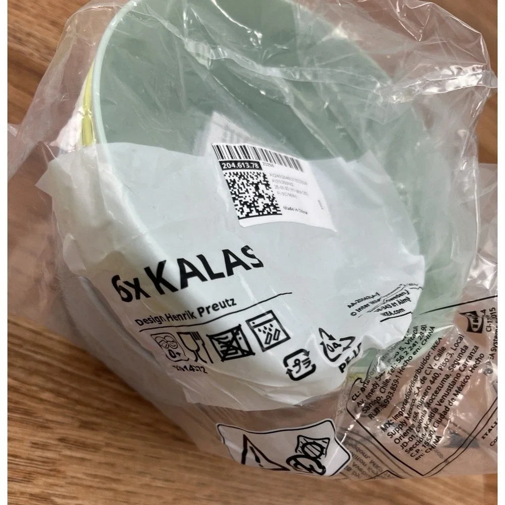 Set of 30 Pieces Ikea Kalas Pastel Kids Dish Set Plates, Bowls, Flatware NEW
